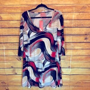 Simply Aster blouse size 2X  red and black